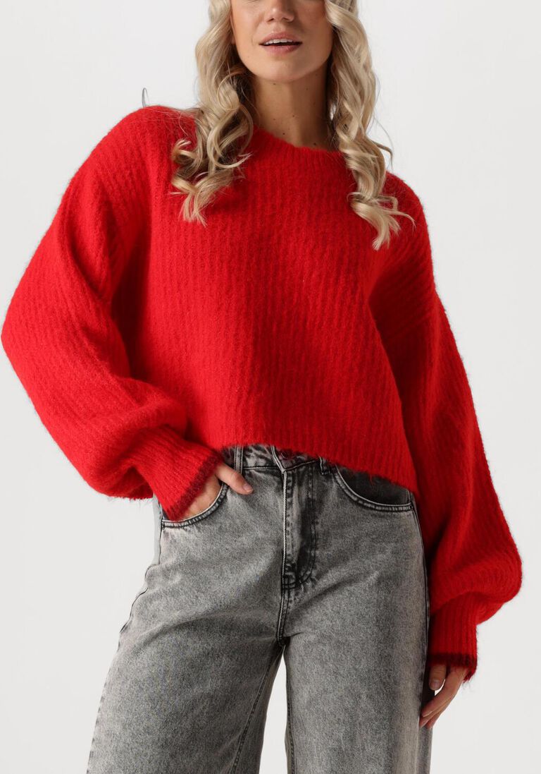 rode co'couture truien/vesten coralee crop knit