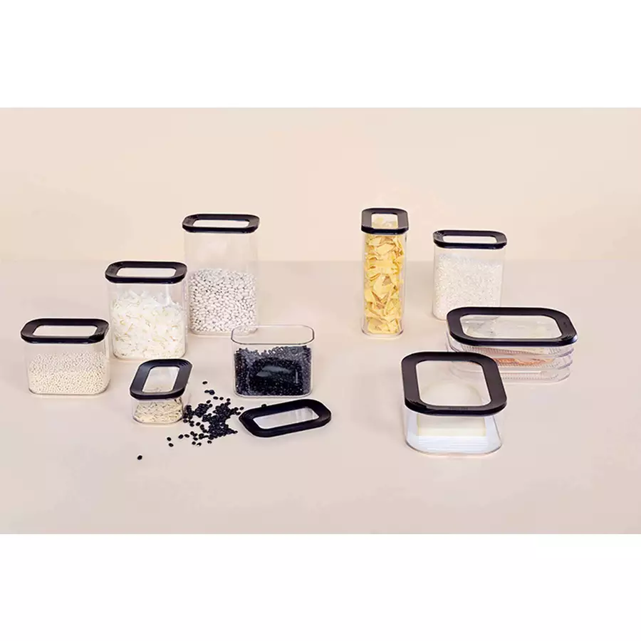 Mepal Vorratsdosen Modula 2000 ml 4er Set schwarz