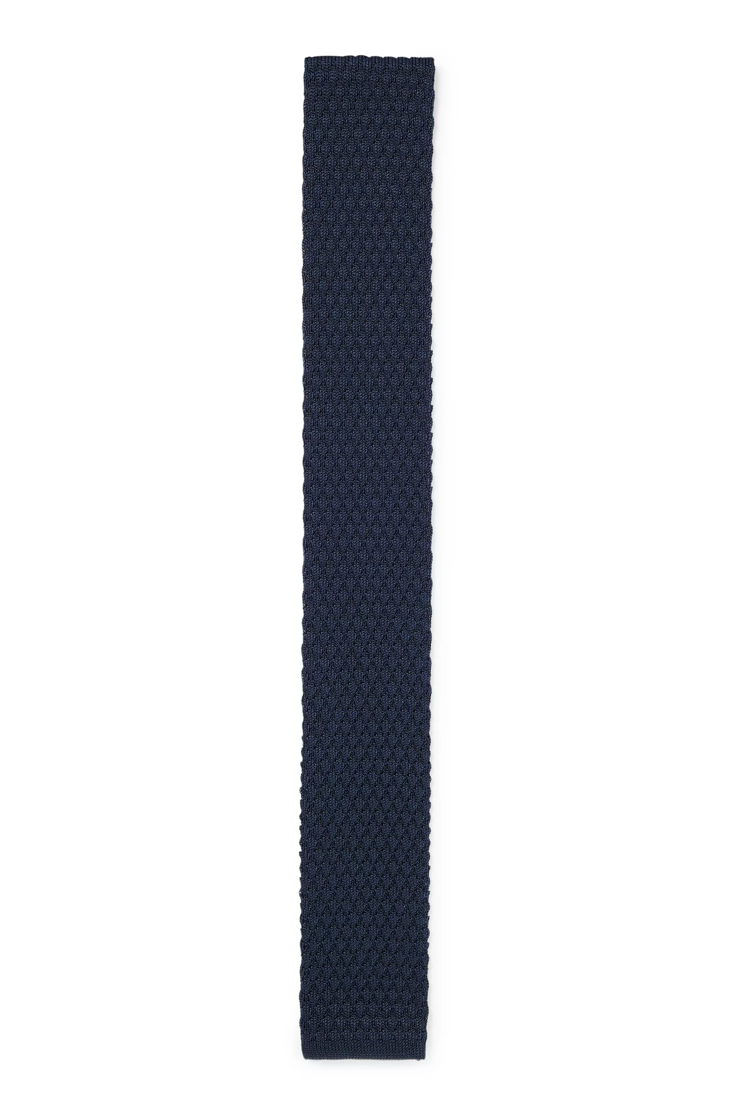 Gravata BOSS Camel em pura seda com estrutura de jacquard tricotado