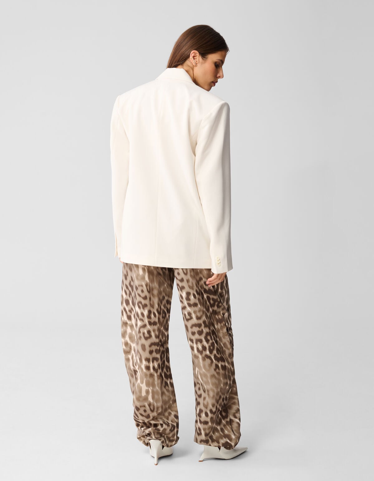 Oversized Blazer Gebroken Wit