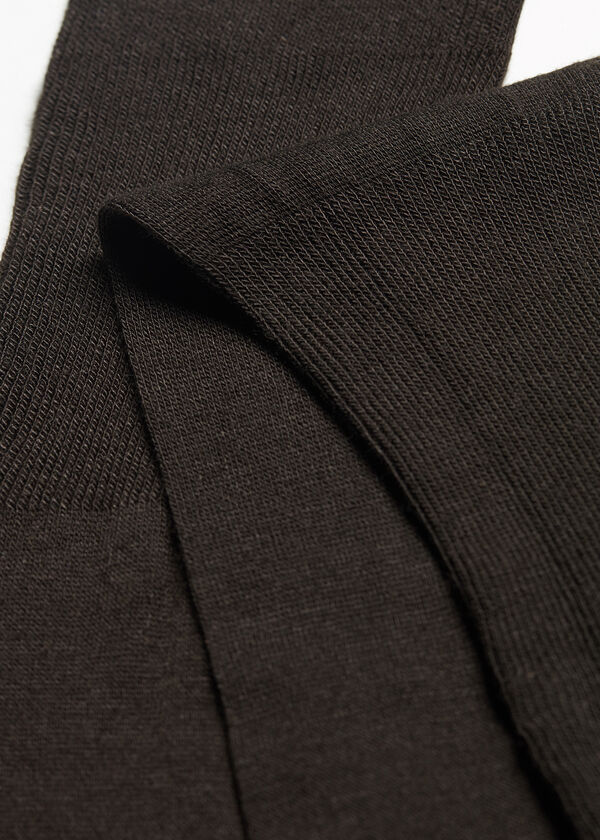 Meias compridas masculinas com cashmere