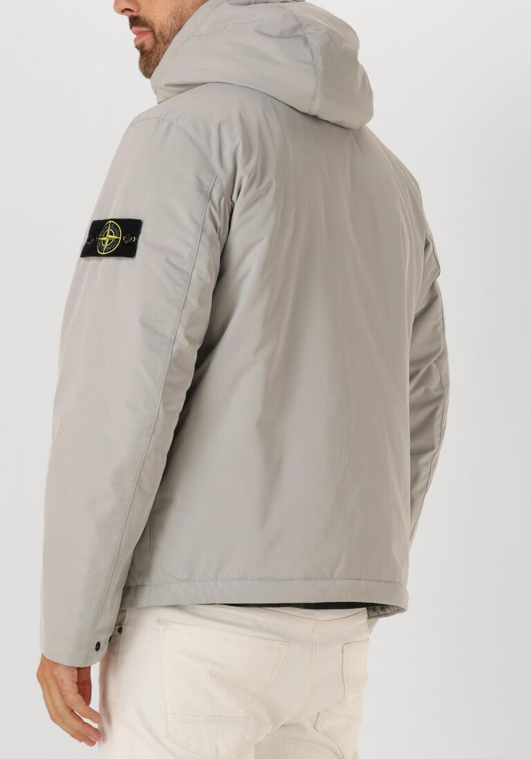 lichtgrijze stone island gewatteerde jas jacket