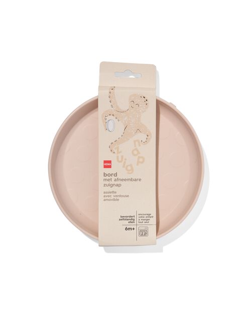 assiette avec ventouse amovible 19cm beige