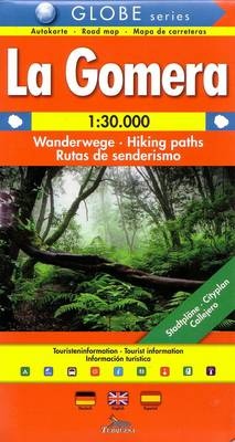 La Gomera: Road Map - Hiking Paths - Tourist Information [English / German / Spanish] - Globe Series (Sheet map, folded)