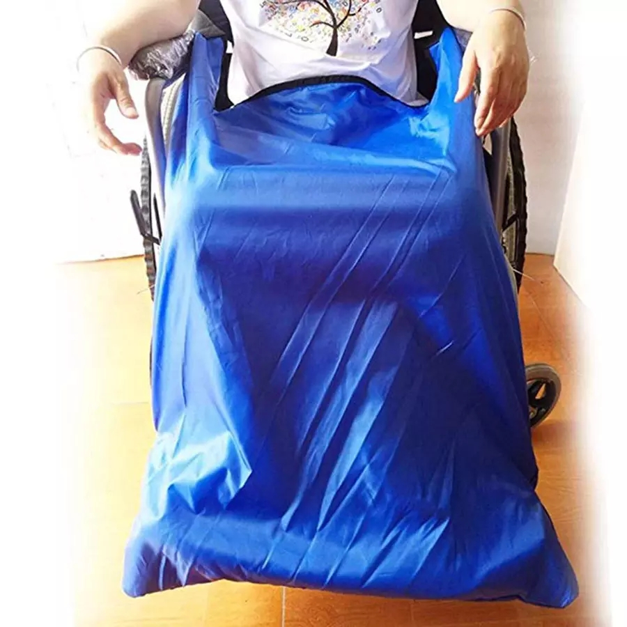 (112x72cm) Wasserfeste Rollstuhl Outdoor Winter Decke Fleece Wärmesack für Rollstuhlfahrer - Blau