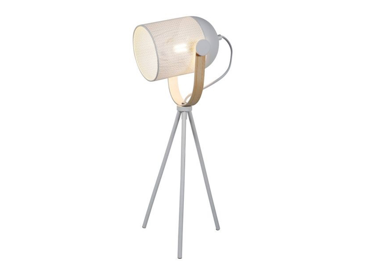 Lampe spot trépied en métal blanche