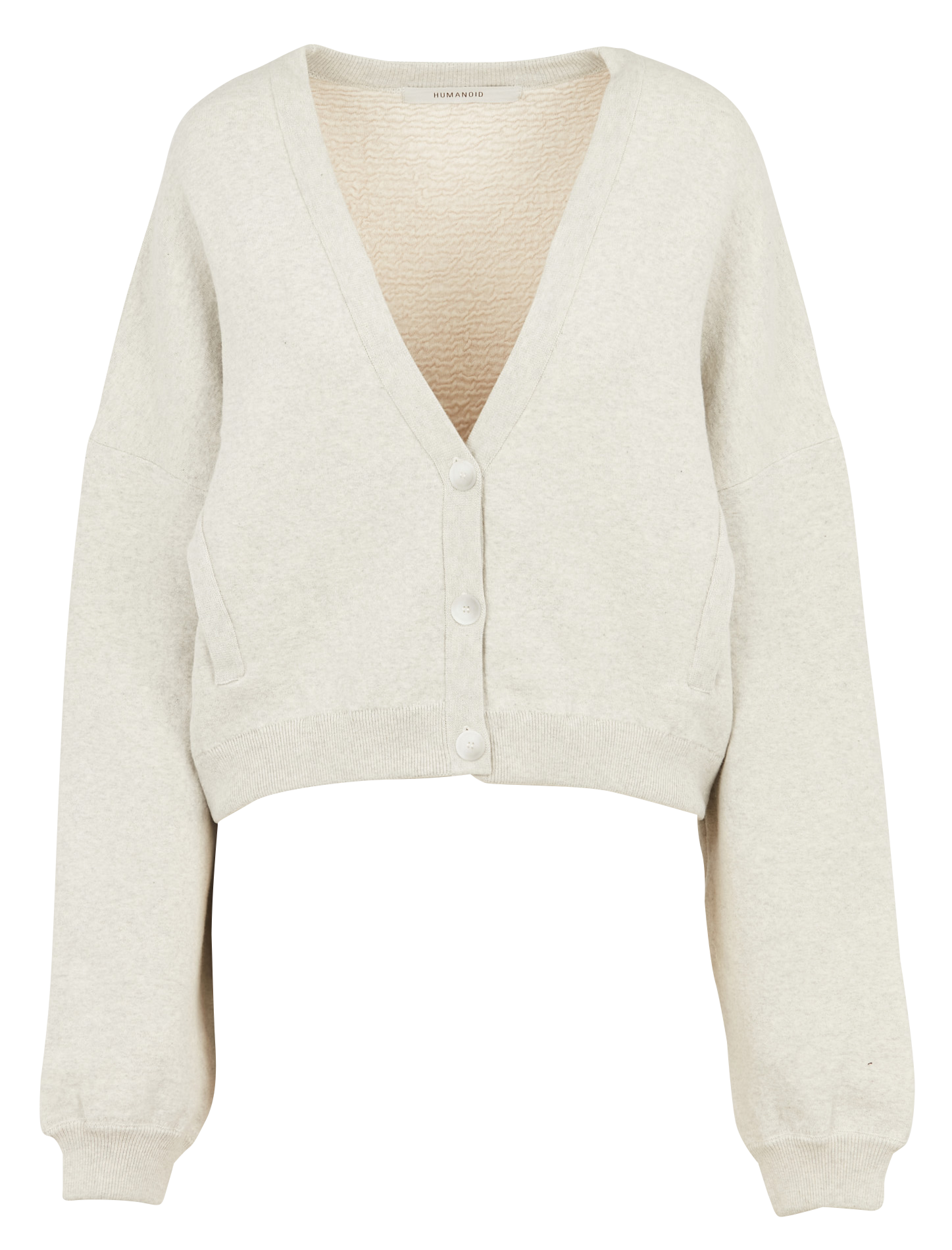 SIYA - Gilet col V ample en coton mélangé | Gris