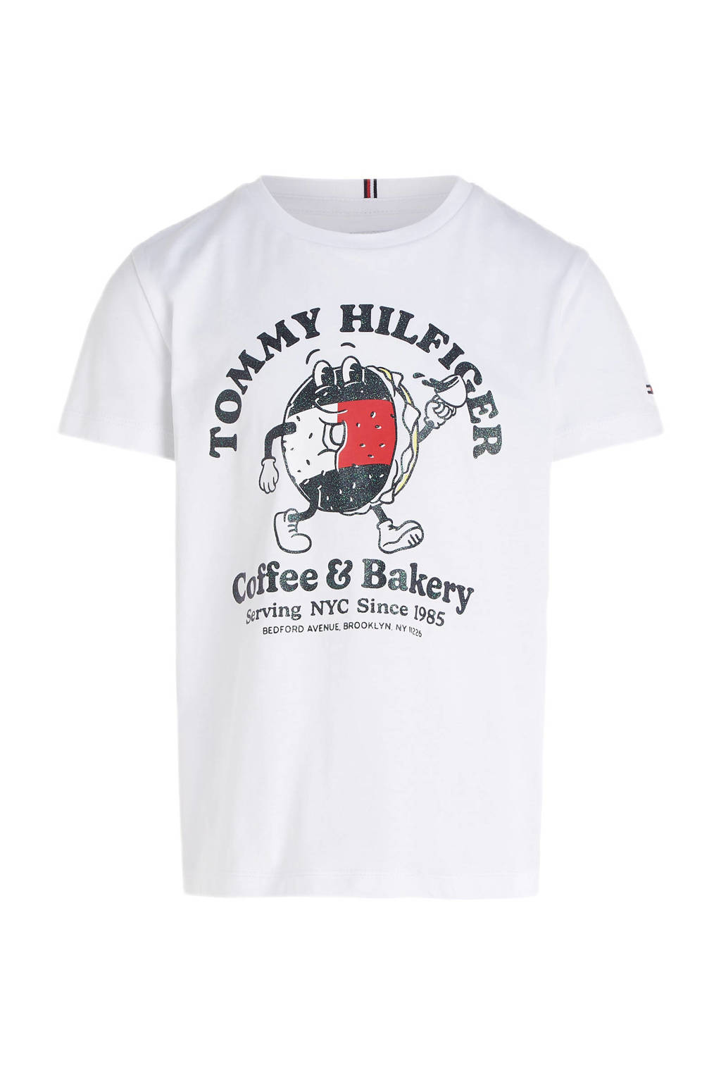 Tommy Hilfiger T-shirt TOMMY BAGELS met printopdruk wit