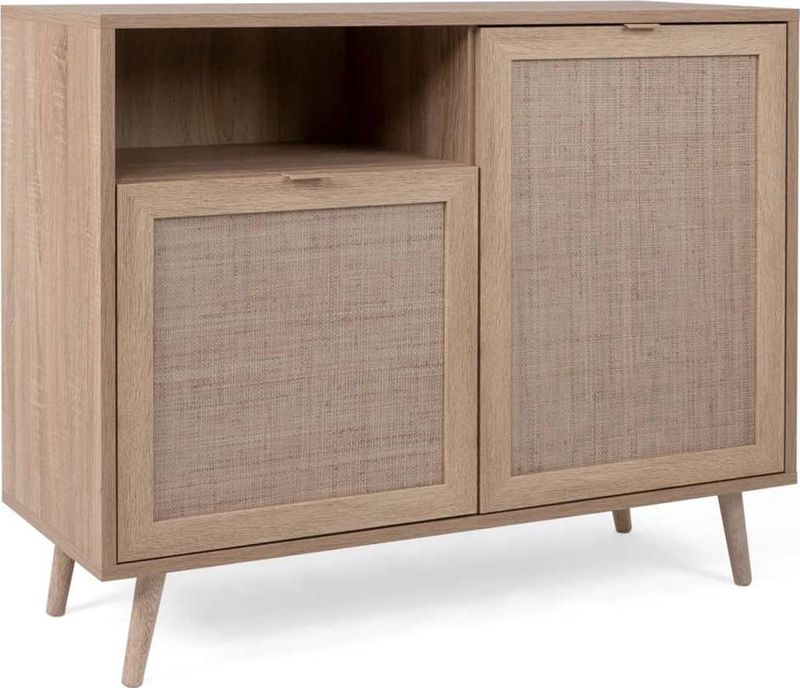 Finori - Kast Bali 01A - Dressoir - Sonoma Eikenkleurig - Rietprint