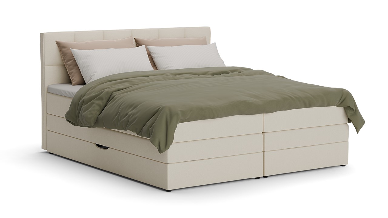Opbergboxspring Jade - Matte leather ecru