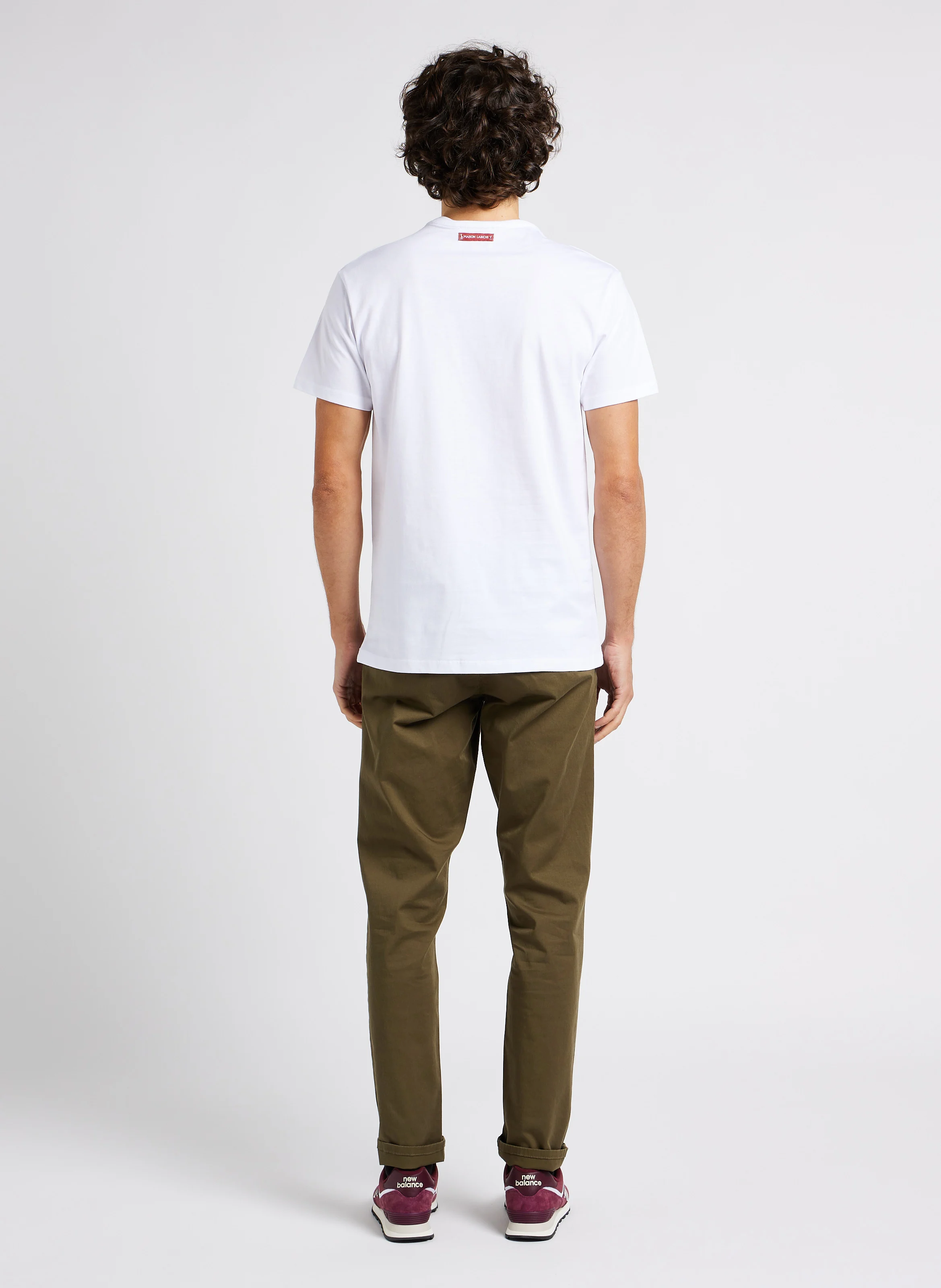 Pantalon slim en coton biologique mélangé | Vert
