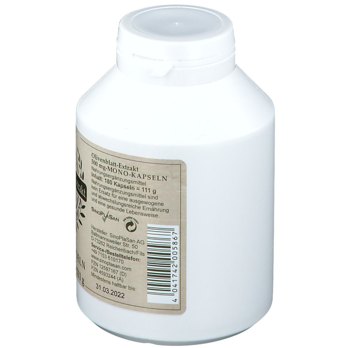 SinoPlaSan Olivenblatt-Extrakt 500 mg