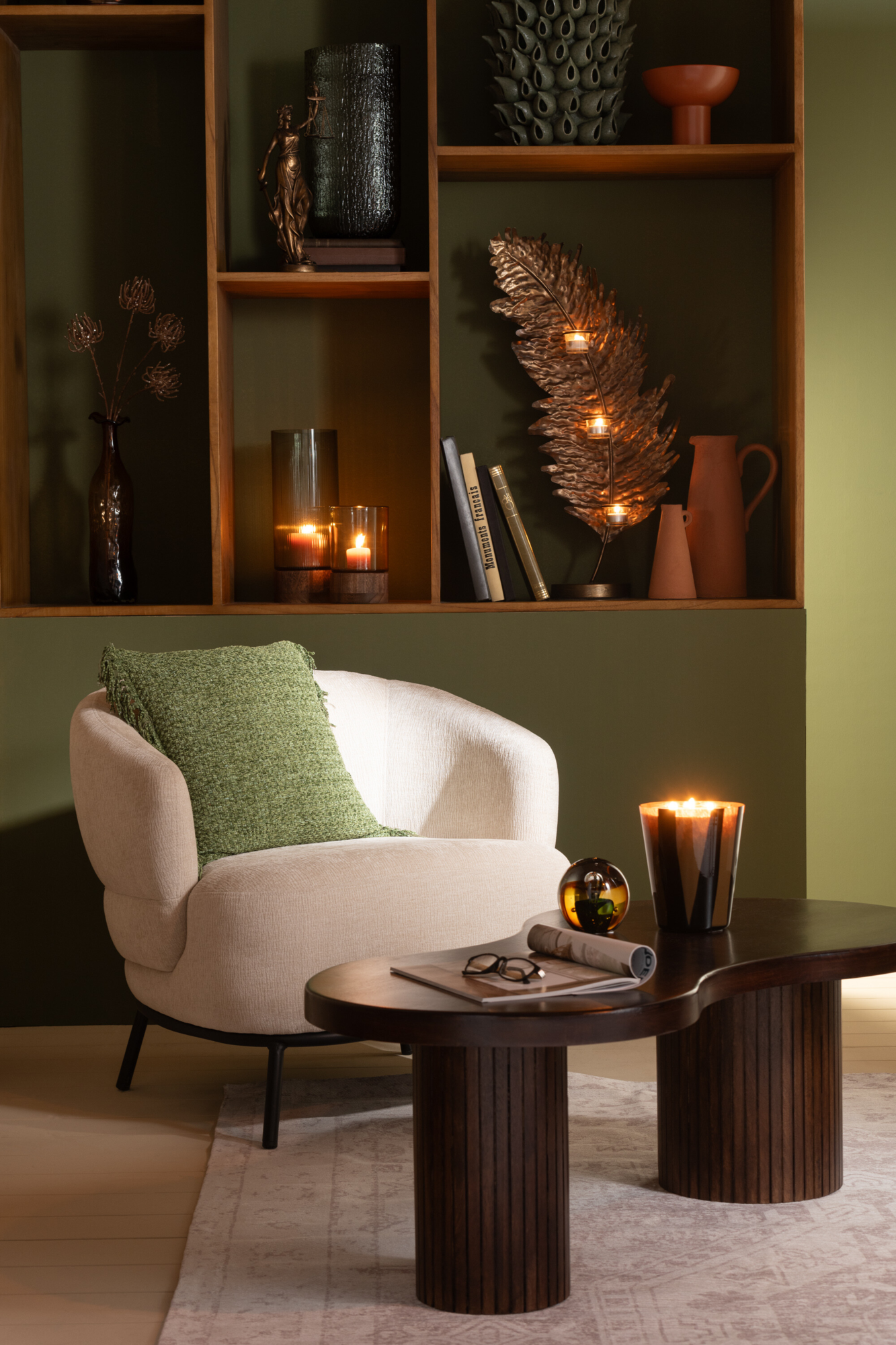 Fauteuils Mars populierenhout/schuim beige