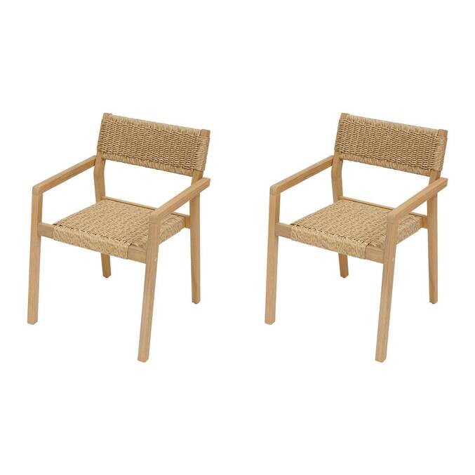 Lot de 2 fauteuils TEMEIRA Acacia