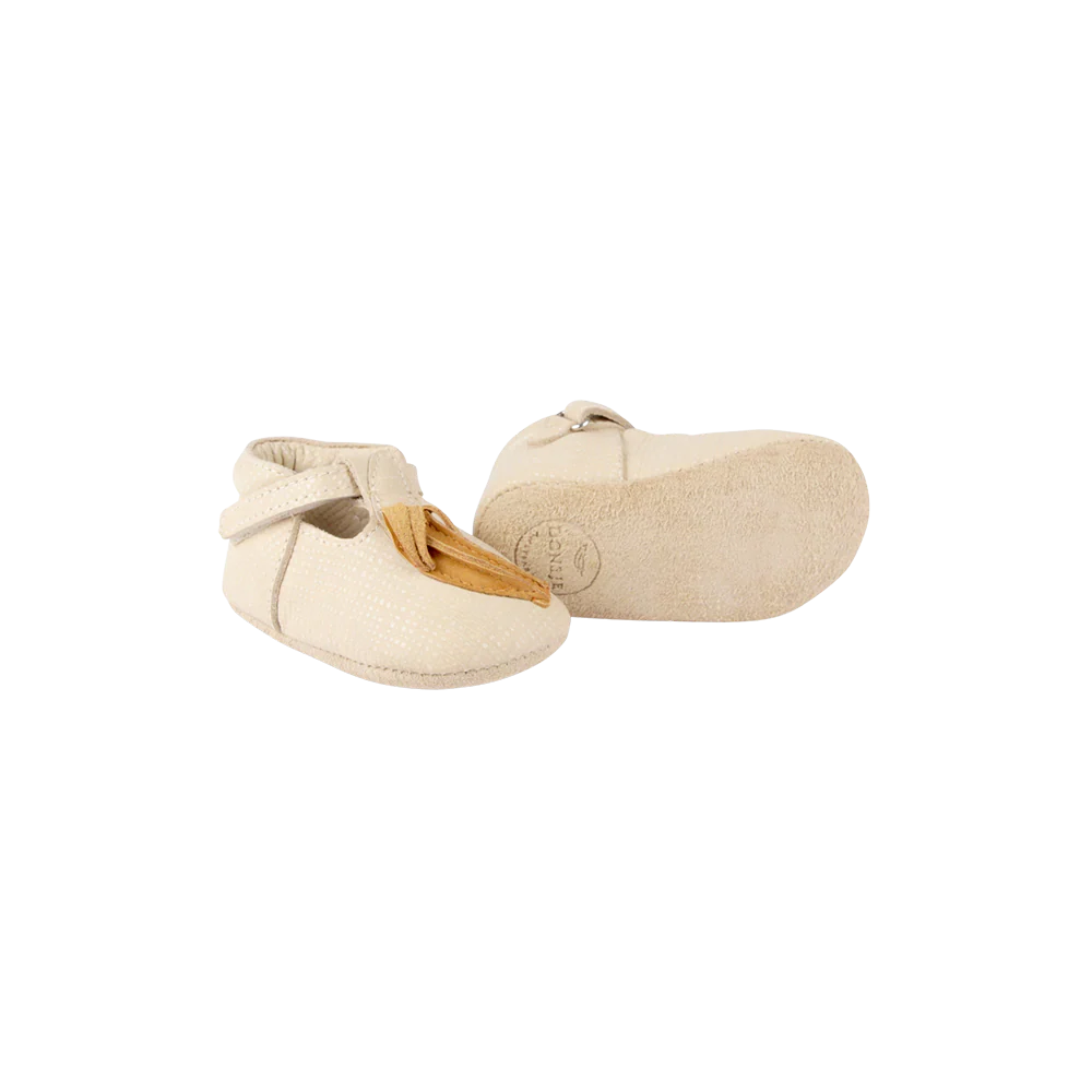 Nanoe Shoes | Banana | Cream Scored Leather