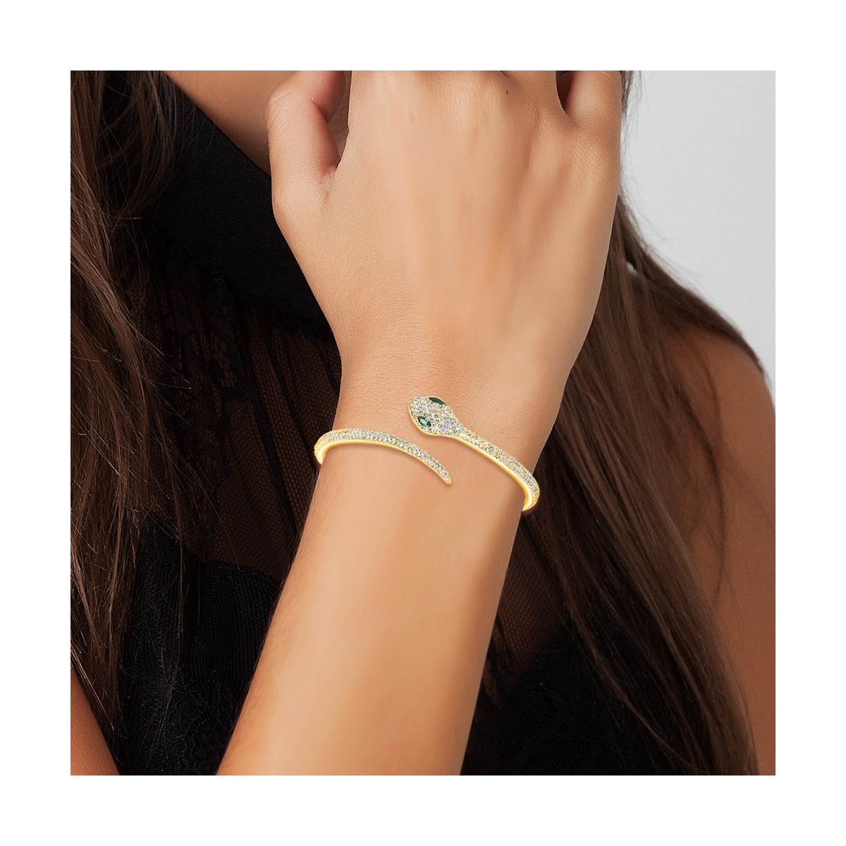 Bracelet serpent en acier inoxydable par SC Bohème