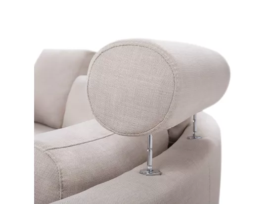 Canapé circulaire modulable en tissu beige 8 places ROTUNDE