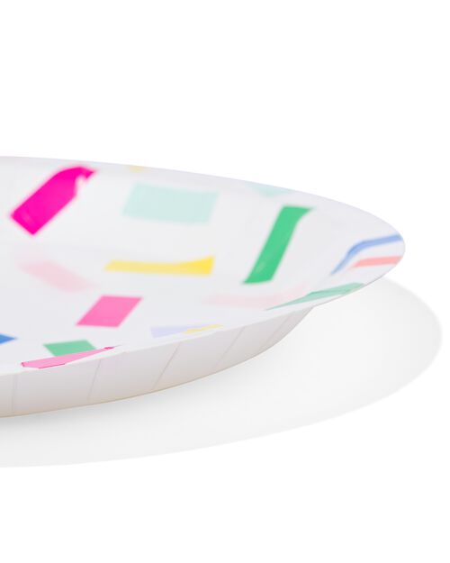 assiette à gâteau confetti lot de 8