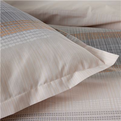 Linge de lit percale fines rayures