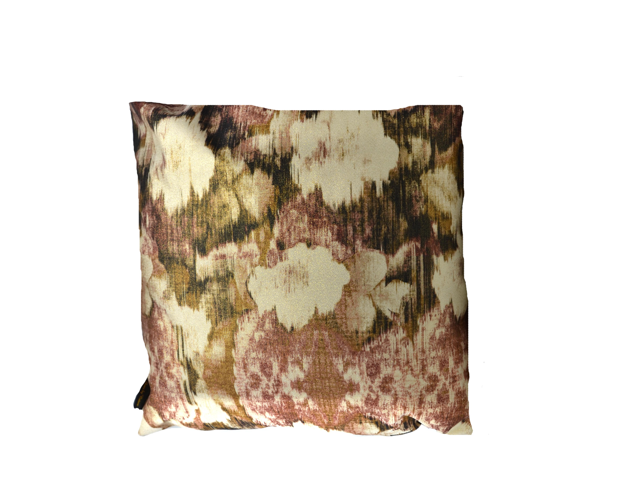 Kussen goud lurex Ikat tapestry 50 x 50 bordeaux