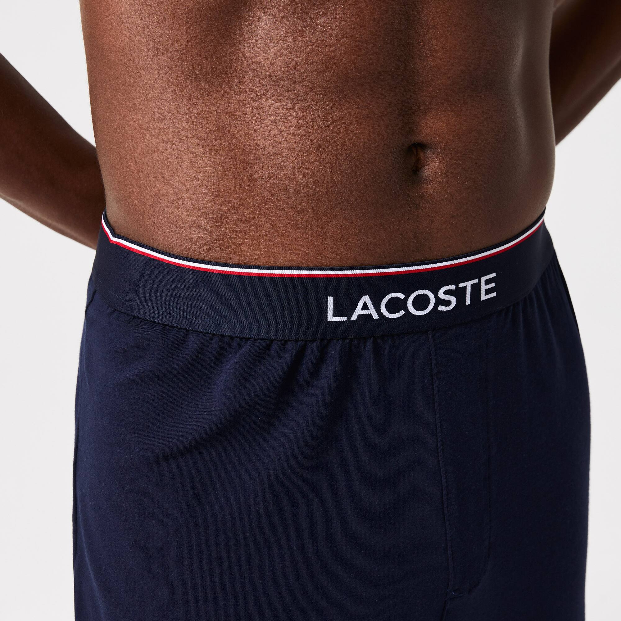 Ensemble de pyjama pantalon en coton stretch color-block Pyjamas - Gris - Lacoste - Homme