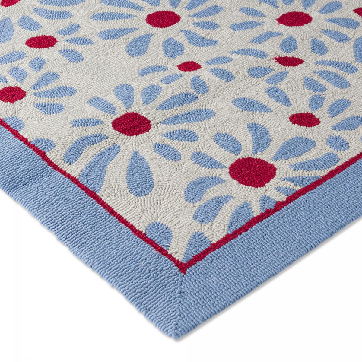 Tapis extérieur bleu 200x280 cm