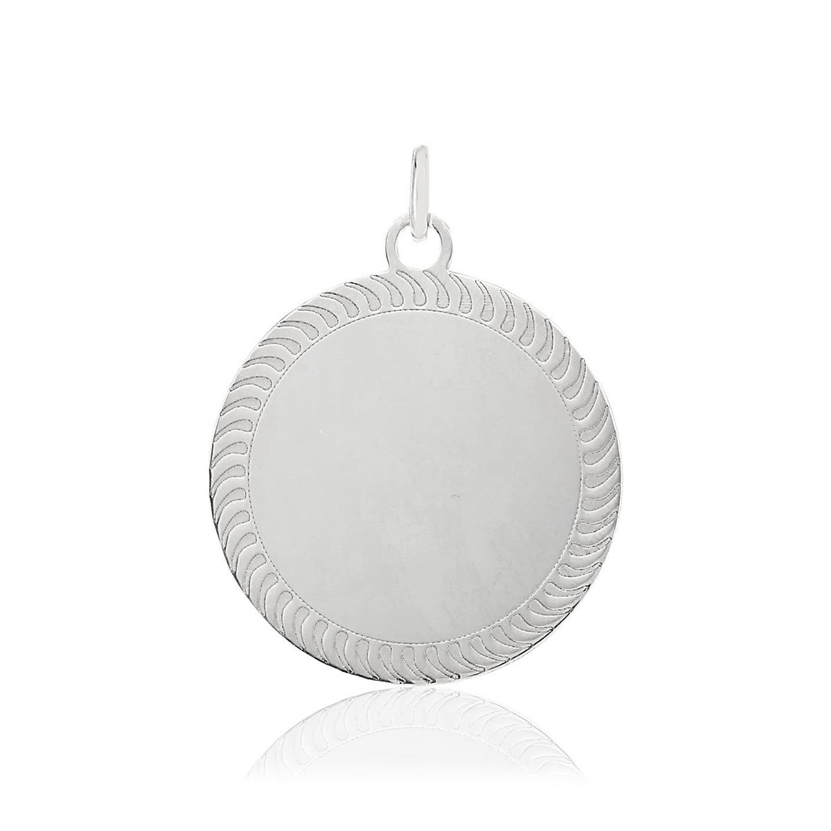 Pendentif argent 925 médaille personnalisable