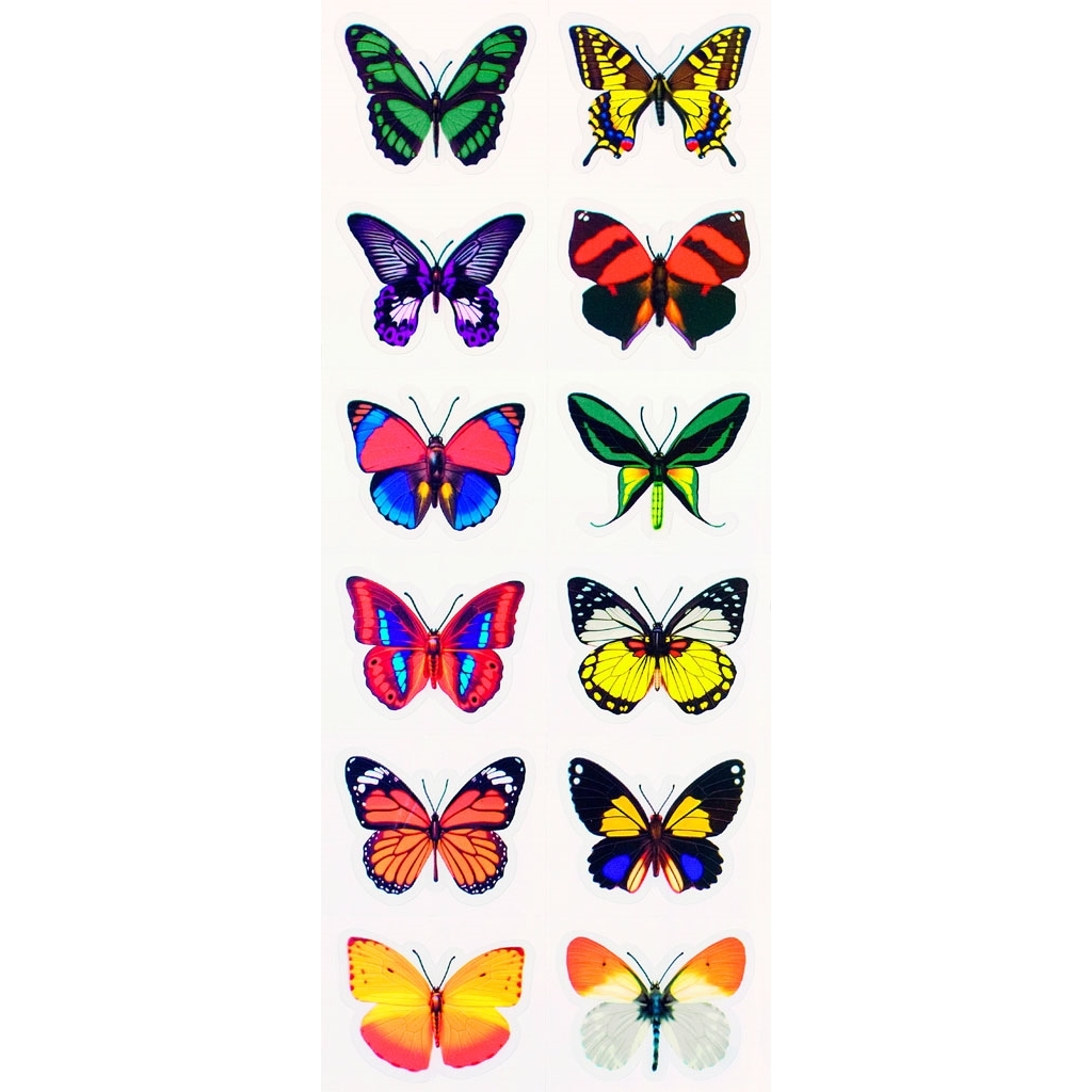 Stickers papillons 3D