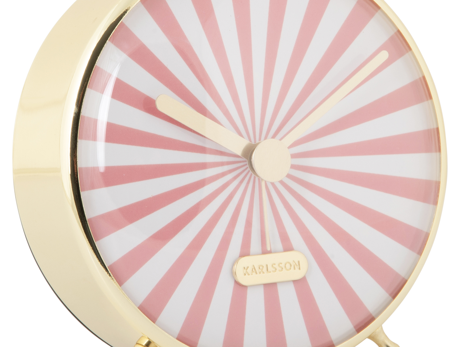 Alarm clock Candy Swirl flamingo pink & white