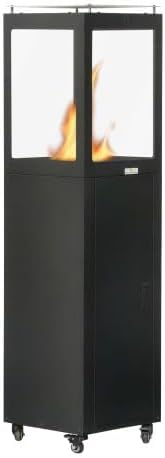 Outdoor Pellet Terrassenheizung - Pellet Heater - Patioheizung - Gasfrei - Terrassenheizung - 35x35x139 cm