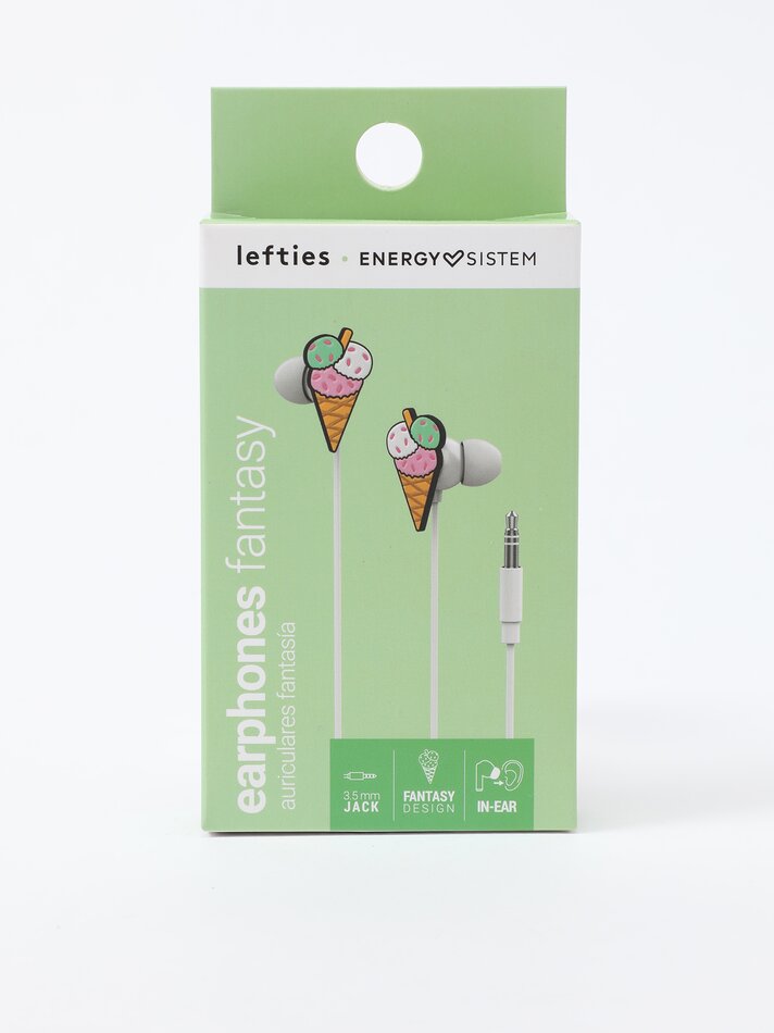 Fones de ouvido sabor sorvete - Verde
