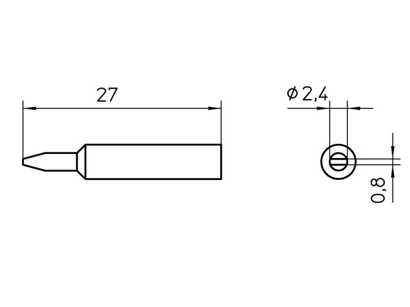 Weller Lötspitze XNT B Meisselform 2.4 mm Ersatzspitze