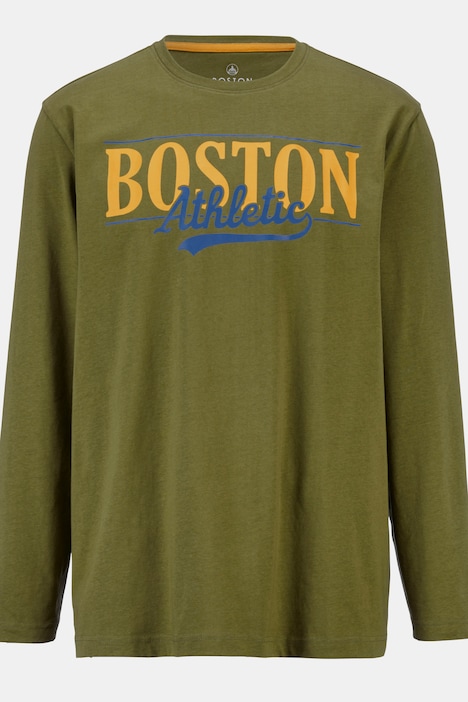 Boston Park Langarmshirt, großer Print, Rundhals