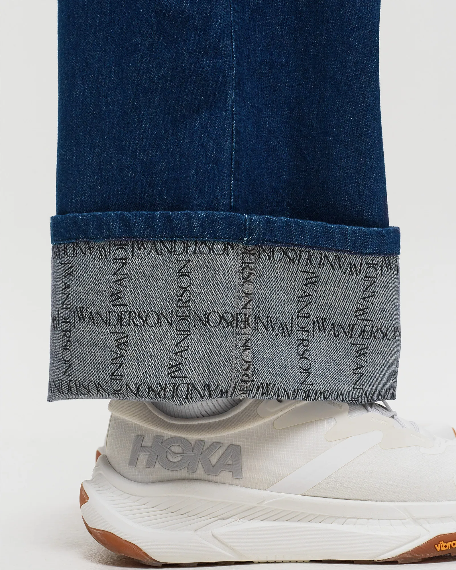 JW Anderson LOGO GRID TURN UP WORKWEAR JEANS