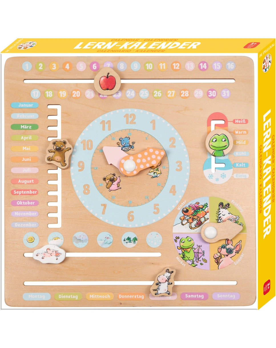 Holz-Lern-Kalender DIE LIEBEN SIEBEN (30x30)