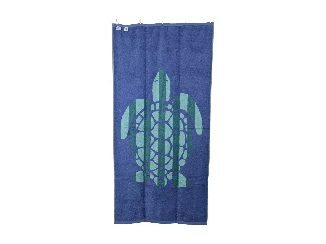 Drap de plage coton 75x150 cm collection TIMEA bleu