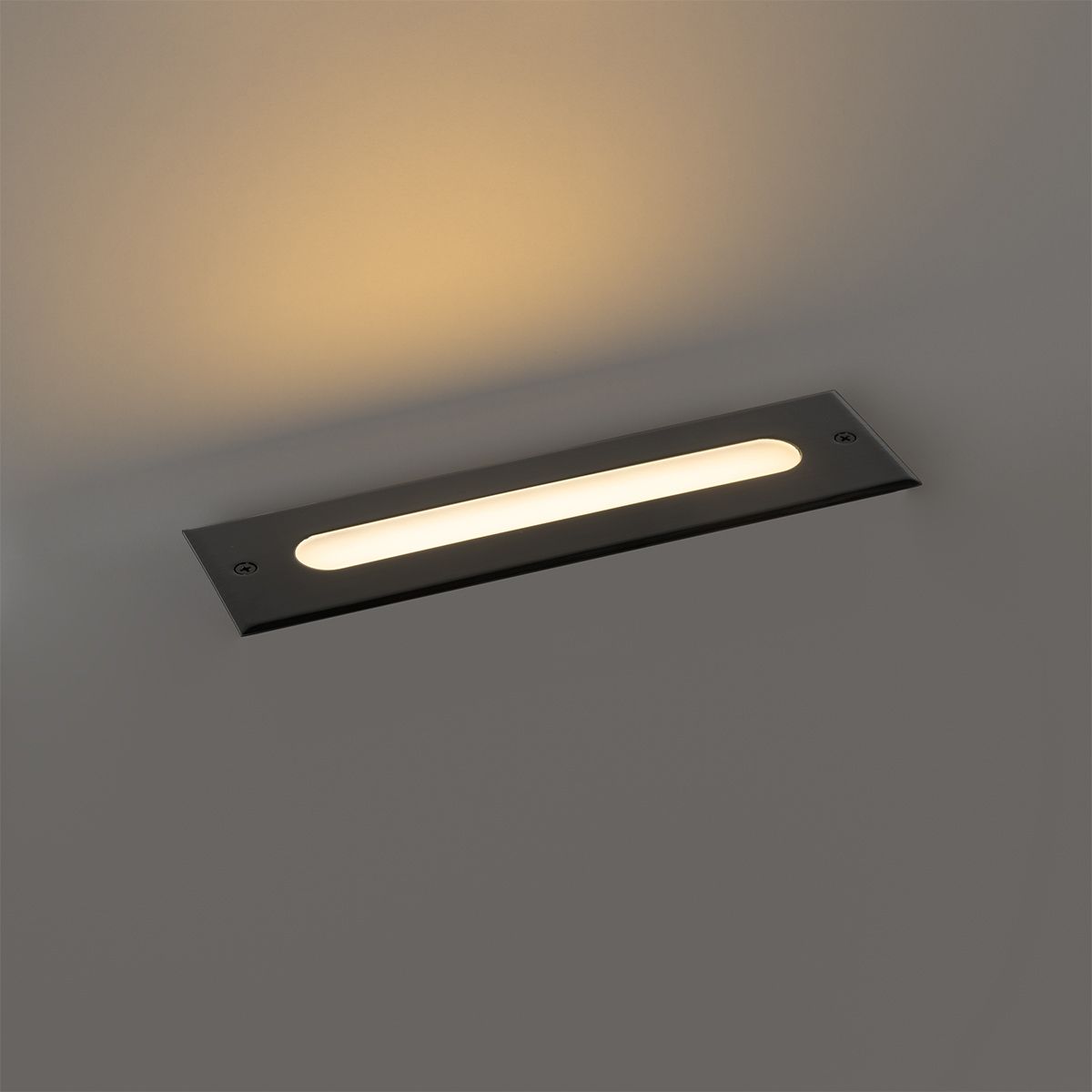Moderne grondspot zwart 30 cm incl. LED IP65 - Eline
