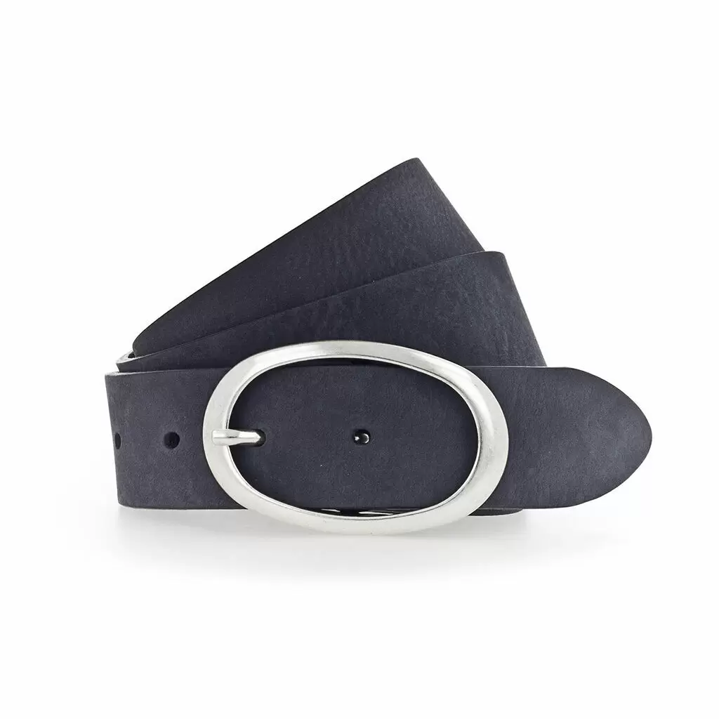 Zubehör - Gürtel Ledergürtel Damen dunkelblau