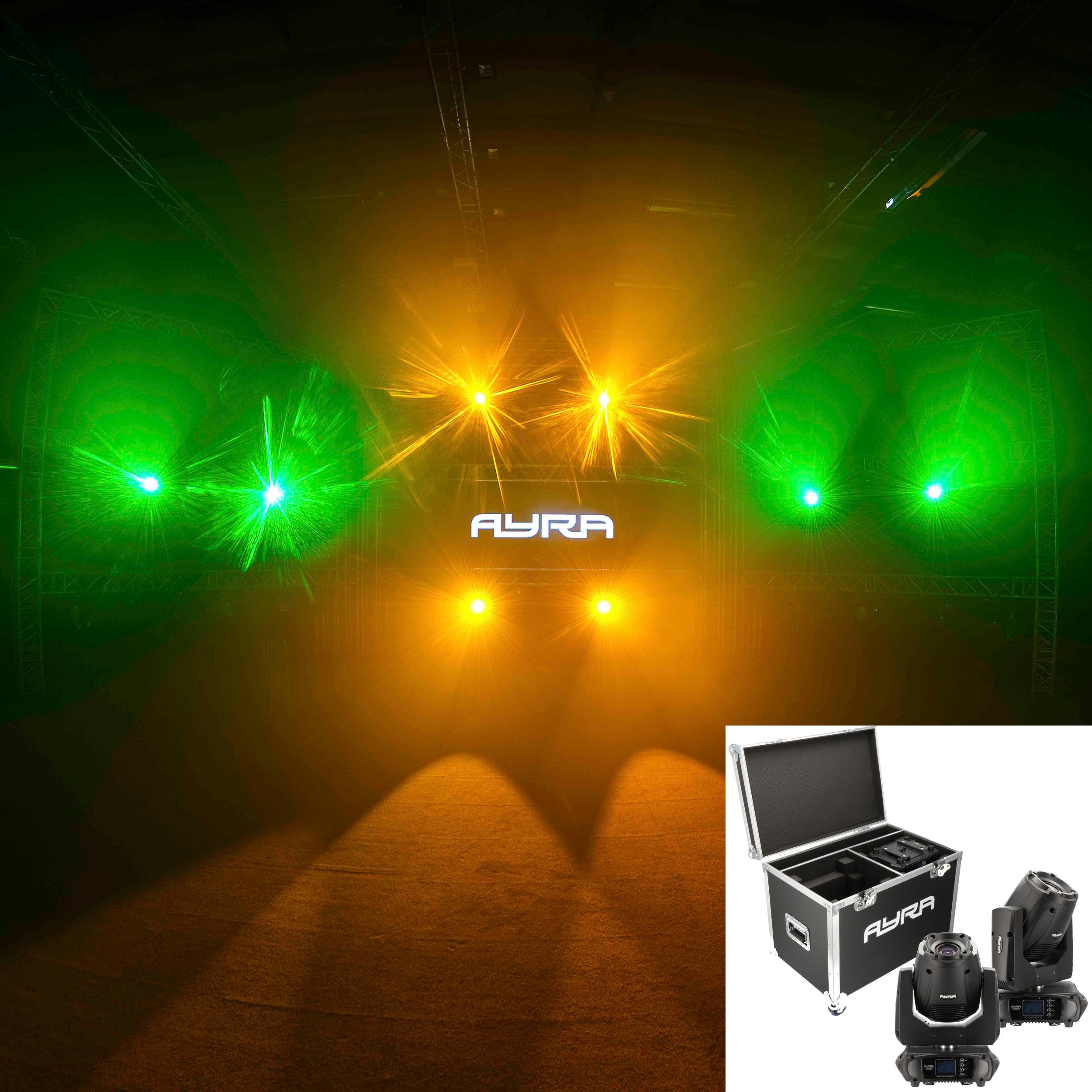 Ayra Vision 180 Spot LED movinghead set inclusief flightcase