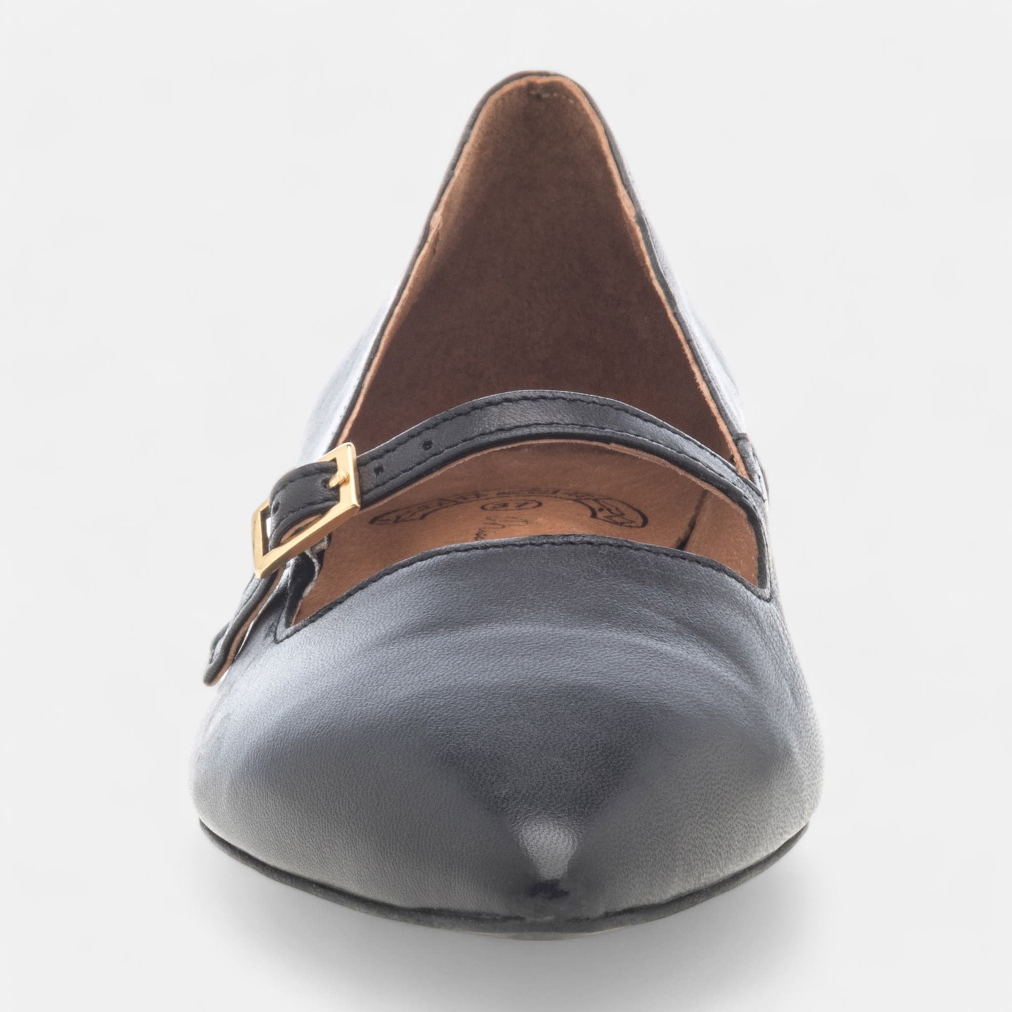 Ballerines Femme en cuir noir