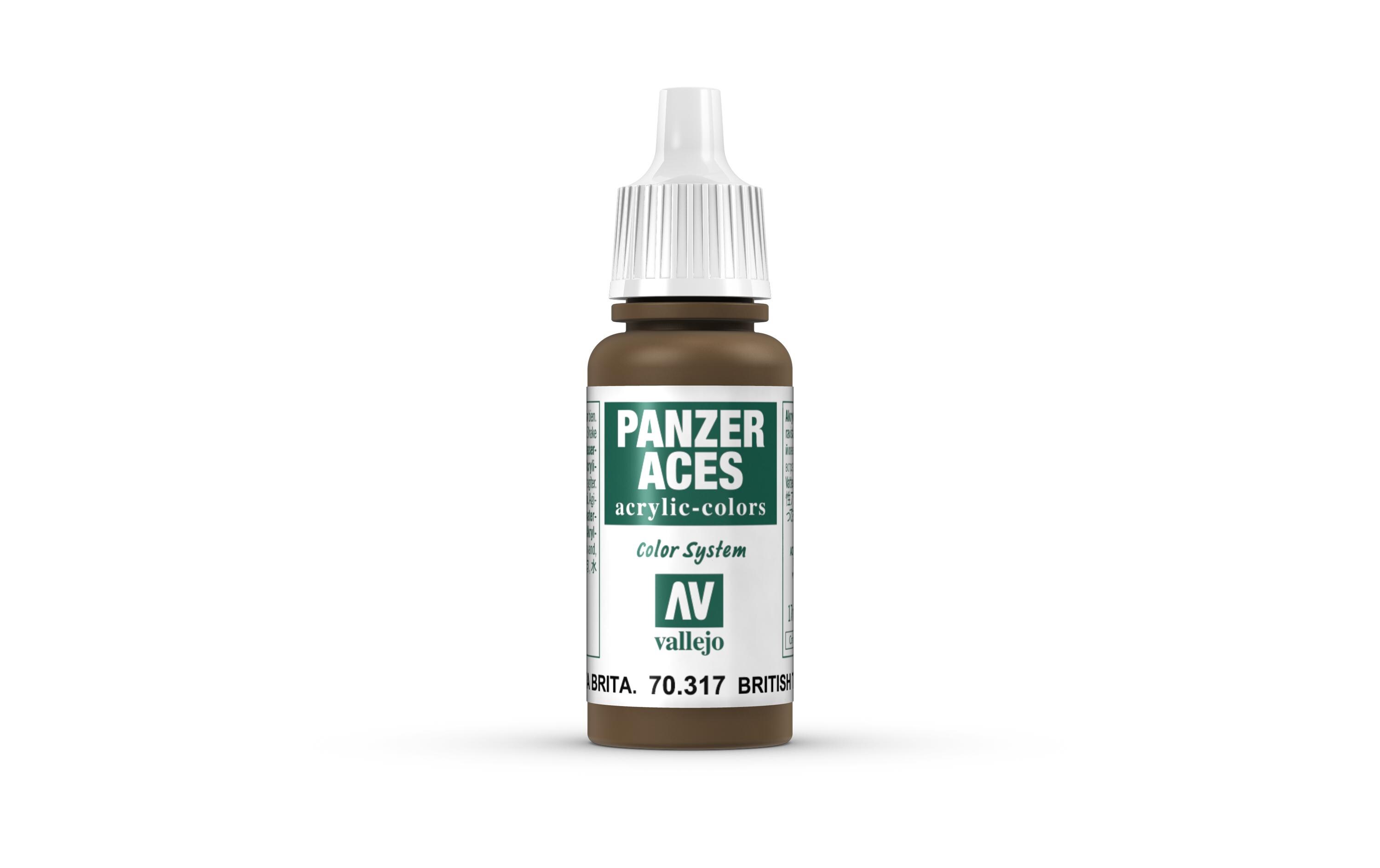 Acrylfarbe Panzer Aces British Tanker 17 mlAcryl Modellbaufarbe – Britische Panzerbesatzung