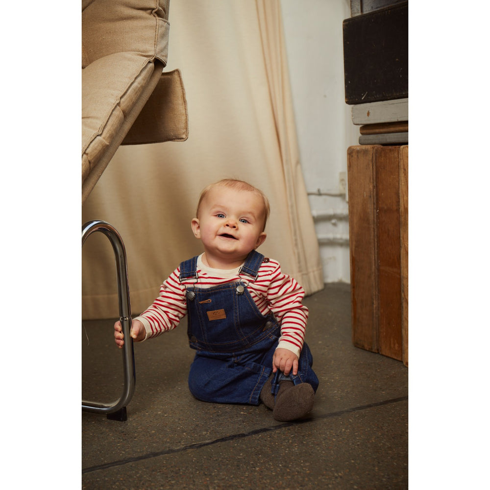 Køb Copenhagen Colors Dark Indigo Blue Washed Organic Baby Smækbukser