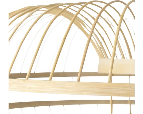 Hanglamp, 1-lichts, HxØ 120x48 cm, naturel/zwart