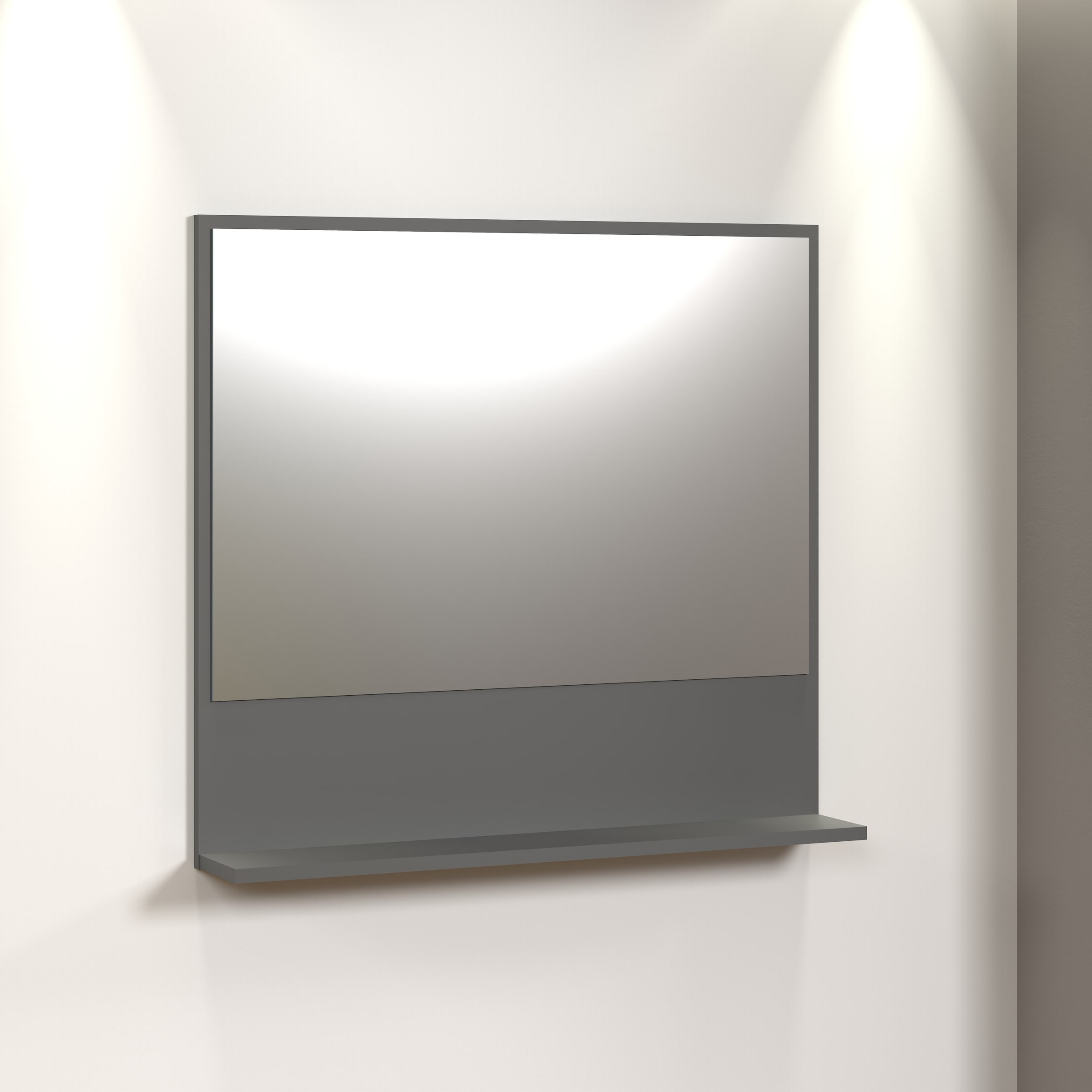 welltime Badspiegel »Amrum« Wandspiegel mit Ablage - (B/T/H) wahlweise 60 bis 80/14/74 cm