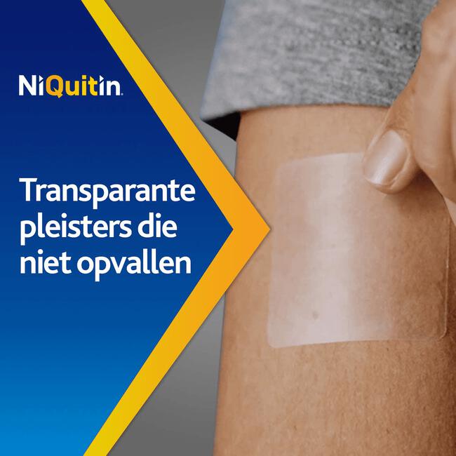 NiQuitin Clear 21 mg Transparante Nicotinepleisters Stap 14 stuks