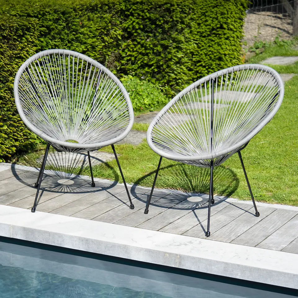 Happy Garden Leunstoel ACAPULCO - Grijs - PVC
