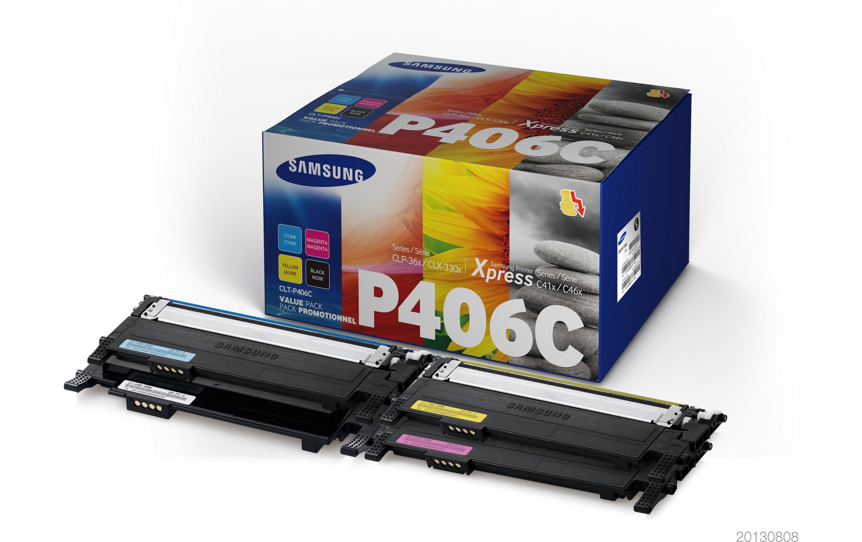 Tonerset CLT-P406C / SU375A Black/Cyan/Magenta/Yellow<br>Toner im Rainbow-Kit