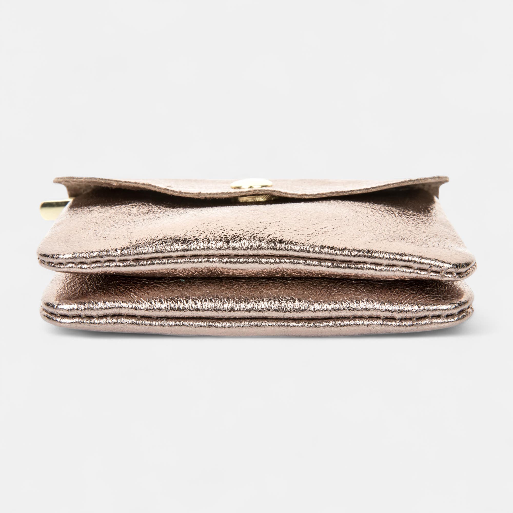 Petite maroquinerie en cuir bronze