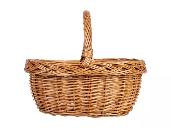Panier en osier marron 24x19x11h/21hh