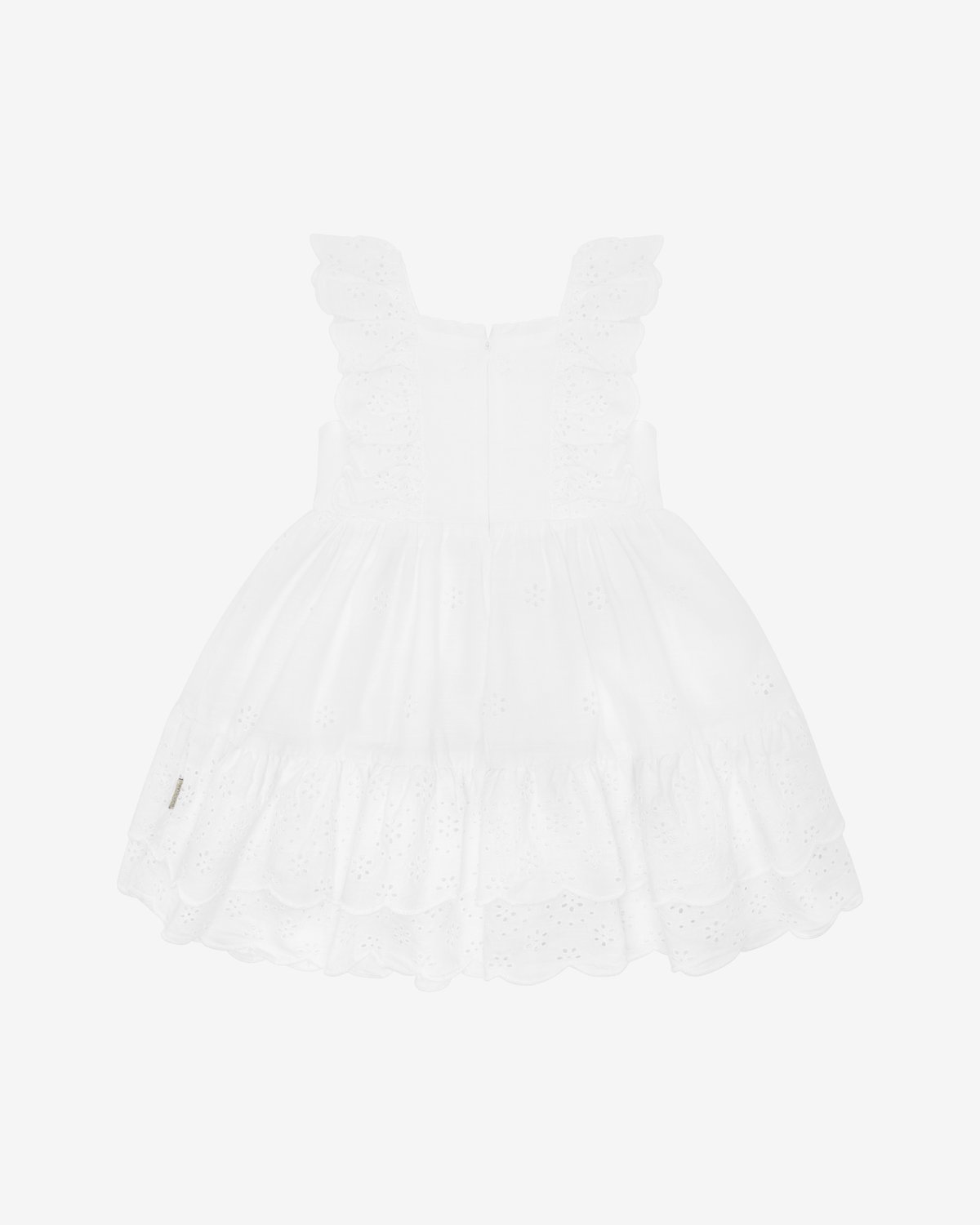 Kjole Barn m/ Broderte Blomster – 100% Bomull | HCKaroline